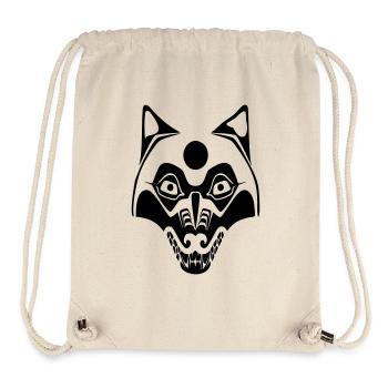 wolf - maske mond - Stanley/Stella recycelter Gym Bag - Naturweiß - Vorne