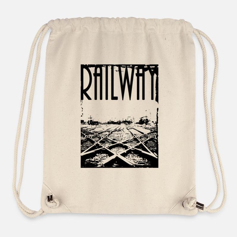 Railway (transparent) - Stanley/Stella Recycled Gym Bag - natural