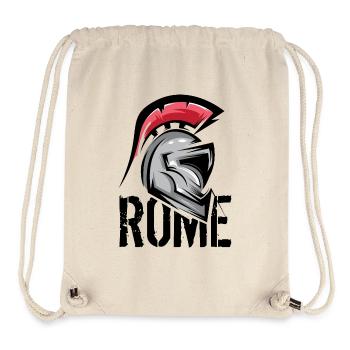 Rome Rome Roman Symbole Illustration Casque Gladiateur - Sac à cordon recyclé Stanley/Stella - blanc naturel - Devant