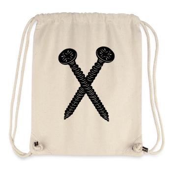 Two screws crossed - Stanley/Stella Recycled Gym Bag - natural - Front