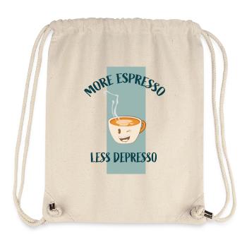 Funny Coffee Shirt – More Espresso Less Depresso - Stanley/Stella Recycled Gym Bag - natural - Front