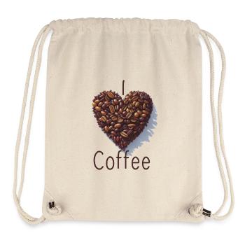 ich liebe Kaffee - Stanley/Stella recycelter Gym Bag - Naturweiß - Vorne