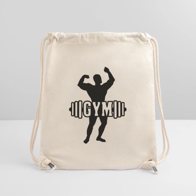Bodybuilder shadow image logo gym Stanley/Stella Recycled Gym Bag