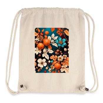 Autumn flowers with tangerines and nuts - Stanley/Stella Recycled Gym Bag - natural - Front