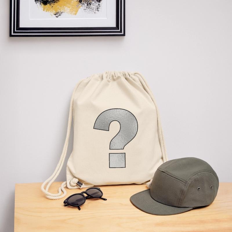 Punctuation Mark Question Mark Silver Stanley/Stella Recycled Gym Bag