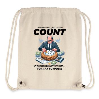 CPA Chick Counter: Humorous Tax Season Nesting Fun - Stanley/Stella Recycled Gym Bag - natural - Front