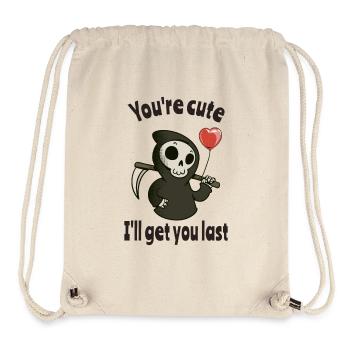 Cute Grim Reaper with romantic heart - Stanley/Stella Recycled Gym Bag - natural - Front