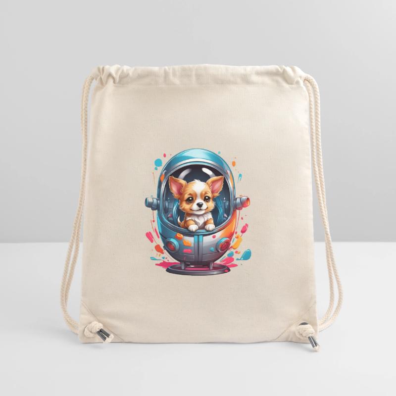 Chiot de l’espace en combinaison spatiale Sac à cordon recyclé Stanley/Stella