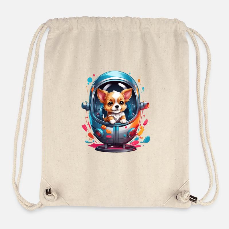 Space puppy in spacesuit - Stanley/Stella Recycled Gym Bag - natural
