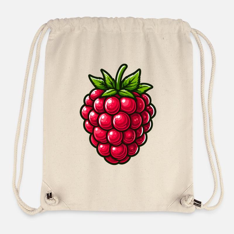 Framboise, fruit - Sac à cordon recyclé Stanley/Stella - blanc naturel