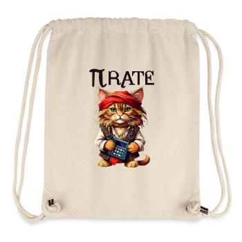 Pi day Pirate Cat - Stanley/Stella Recycled Gym Bag - natural - Front