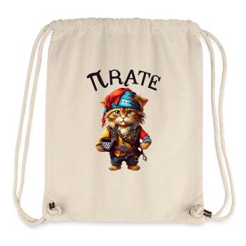 Pi day Pirate Cat - Stanley/Stella Recycled Gym Bag - natural - Front