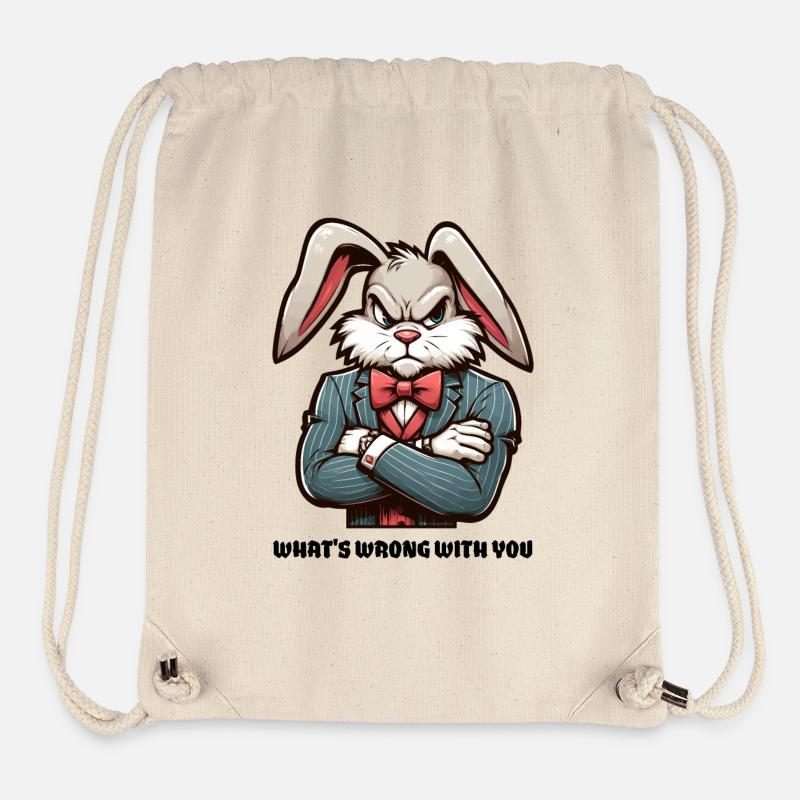 Qu’est-ce qui ne va pas chez vous ? - Sac à cordon recyclé Stanley/Stella - blanc naturel