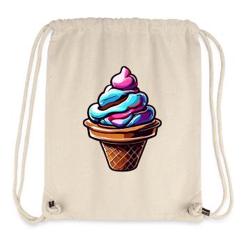 Eiscreme / Sorbet / Gelato / Sommer / Sonne - Stanley/Stella recycelter Gym Bag - Naturweiß - Vorne
