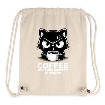 Murder is wrong (dark) - Stanley/Stella Recycled Gym Bag - natural - Front