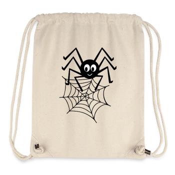 Spinne mit Netz - Stanley/Stella recycelter Gym Bag - Naturweiß - Vorne