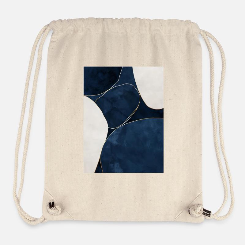 Vert Abstrait 16 - Sac à cordon recyclé Stanley/Stella - blanc naturel