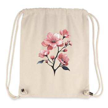 Fleur de cerisier - Sac à cordon recyclé Stanley/Stella - blanc naturel - Devant