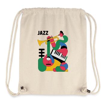 Illustration de thème de musique colorée - Sac à cordon recyclé Stanley/Stella - blanc naturel - Devant