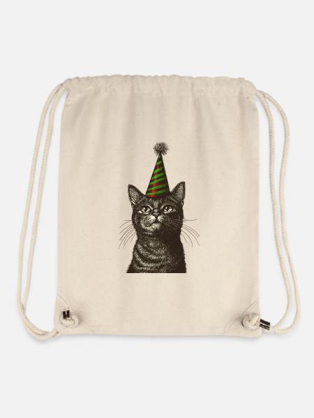 This cat is so fuuuuuuu Happy - Stanley/Stella recycelter Gym Bag - Naturweiß
