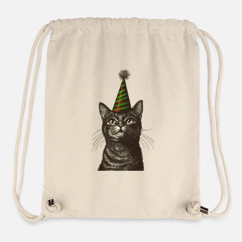 This cat is so fuuuuuuu Happy - Stanley/Stella recycelter Gym Bag - Naturweiß