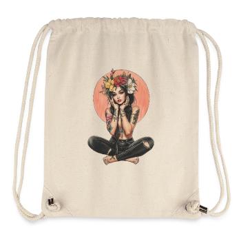 Flowerchild - Stanley/Stella recycelter Gym Bag - Naturweiß - Vorne