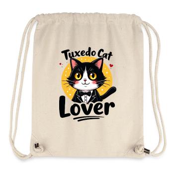 Smoking Femme Cat Lover Cadeau Cat Lover - Sac à cordon recyclé Stanley/Stella - blanc naturel - Devant