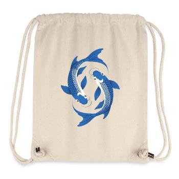 Blue Koi Circle Art - Stanley/Stella Recycled Gym Bag - natural - Front