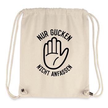 Nur gucken nicht anfassen - Stanley/Stella recycelter Gym Bag - Naturweiß - Vorne