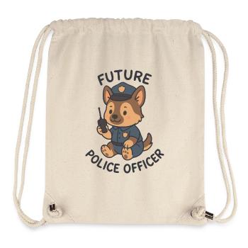 Niedlicher Polizeihund – Zukunftswunsch Polizei - Stanley/Stella recycelter Gym Bag - Naturweiß - Vorne