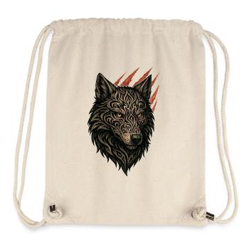Intricate Tribal Wolf Portrait - Stanley/Stella Recycled Gym Bag - natural - Front