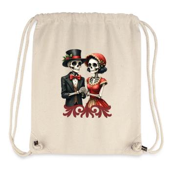Christmas romance of bones. - Stanley/Stella Recycled Gym Bag - natural - Front