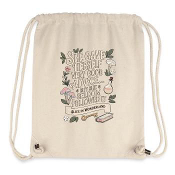 Sehr guter Rat Alice im Wunderland Zitat - Stanley/Stella recycelter Gym Bag - Naturweiß - Vorne