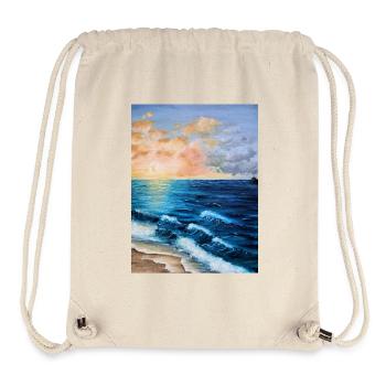 Dawn over Stormy Seas Painting - Stanley/Stella Recycled Gym Bag - natural - Front