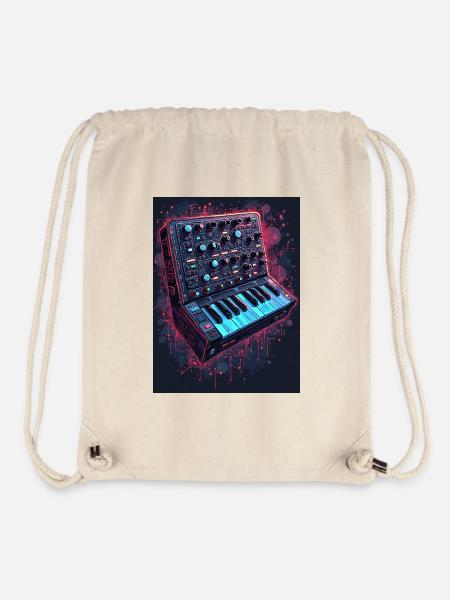 Digital Synthesizer Art Design - Stanley/Stella Recycled Gym Bag - natural