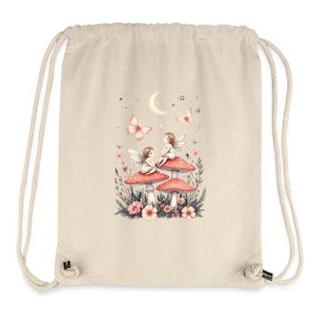 Märchenhafte Zwergenflügel Fantasieillustration - Stanley/Stella recycelter Gym Bag - Naturweiß - Vorne