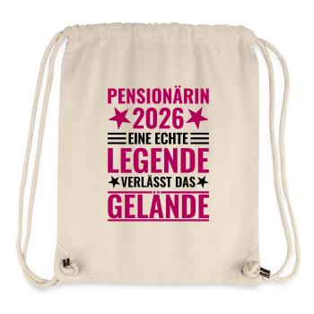 Pensionärin 2026 Eine Legende verlässt das Gelände - Stanley/Stella recycelter Gym Bag - Naturweiß - Vorne