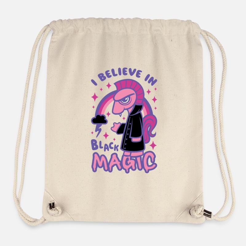 Grumpy Pink Pony glaubt an schwarze Magie - Stanley/Stella recycelter Gym Bag - Naturweiß