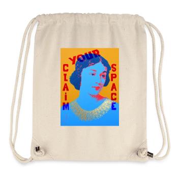 Zeitlose Pop Art Frau mit Farbkontrast - Stanley/Stella recycelter Gym Bag - Naturweiß - Vorne