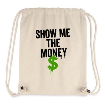 Humorous financial motif with dollar sign - Stanley/Stella Recycled Gym Bag - natural - Front