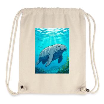 Gentle giant of calm waters, symbol of peace - Stanley/Stella Recycled Gym Bag - natural - Front