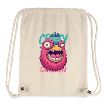 Verrücktes Huhn Cartoon Monster - Stanley/Stella recycelter Gym Bag - Naturweiß - Vorne