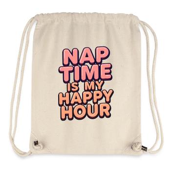 Nap Time Is My Happy Hour Funny Quote - Stanley/Stella Recycled Gym Bag - natural - Front