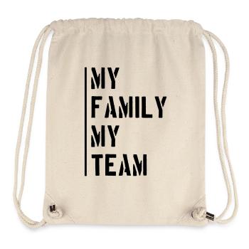 Dicton de l’équipe familiale - Sac à cordon recyclé Stanley/Stella - blanc naturel - Devant