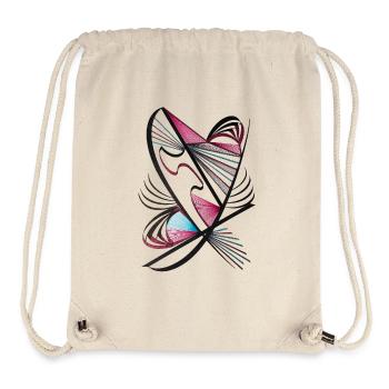 Heart made of thread art - Stanley/Stella Recycled Gym Bag - natural - Front