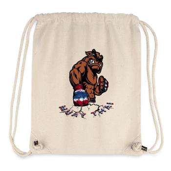 Bulldog Boxer Flag Fury - Stanley/Stella Recycled Gym Bag - natural - Front