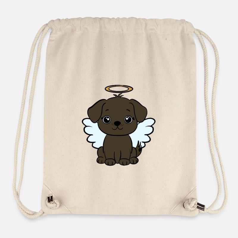 Hund mit Flügel  - Stanley/Stella recycelter Gym Bag - Naturweiß