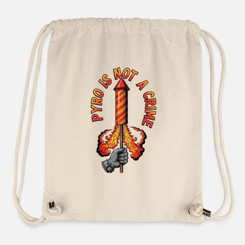 Le pyro n’est pas un crime - Sac à cordon recyclé Stanley/Stella - blanc naturel