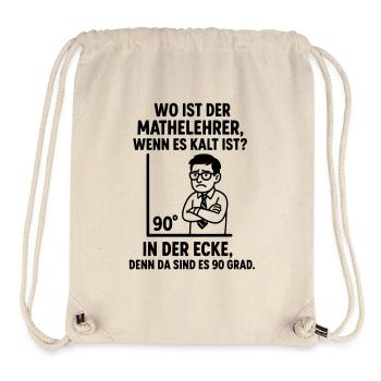 Blague de maths du professeur de coin à 90 degrés - Sac à cordon recyclé Stanley/Stella - blanc naturel - Devant