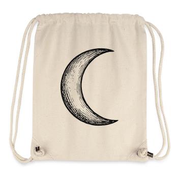 Hand Drawn Crescent Moon Sketch - Stanley/Stella Recycled Gym Bag - natural - Front